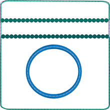 Monogram Circle Zipper Pouch 4x4