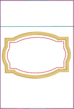 Blank Monogram Deco Frame Pen Pocket In The Hoop (ITH) Embroidery Design