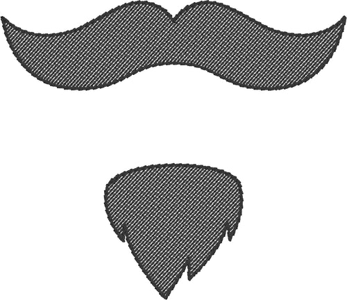 Monopoly Man Mustache 4x4 Embroidery Design