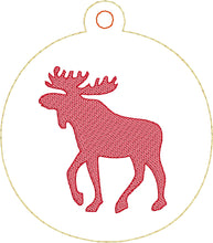 Moose Christmas Ornament for 4x4 hoops