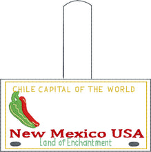 New Mexico Plate Embroidery Snap Tab