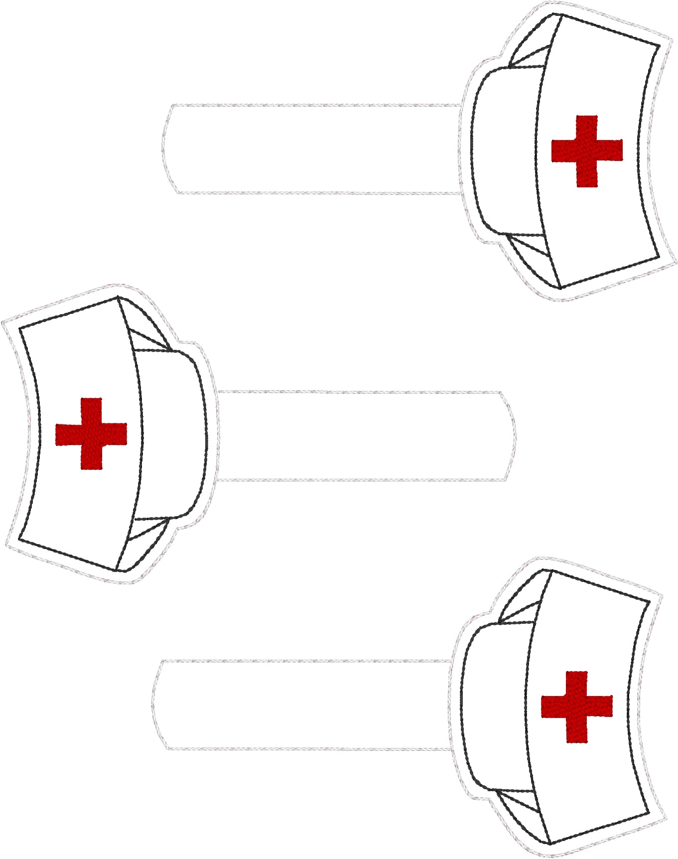 Nurse Cap snap tab In the Hoop embroidery design – Designs By Babymoon nurse-cap-snap-tab-in-the-hoop-embroidery-design-designs-by-babymoon
