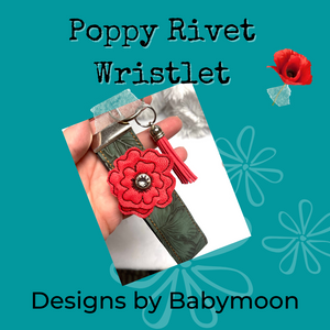 Poppy Rivet Wristlet Keyfob 5x7 6x10 8x12