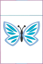 Primavera Butterfly Pen Pocket In The Hoop (ITH) Embroidery Design