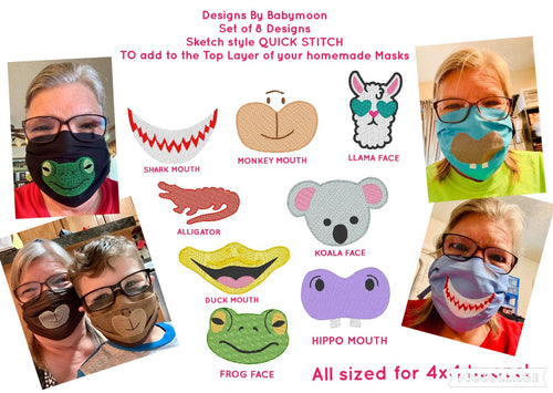 SET TROIS - Conceptions 4x4 simples et sommaires à ajouter aux masques en tissu