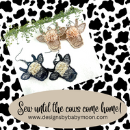 Highland Cow FSL AND Fringe Earrings - In the Hoop Freestanding Lace Earrings