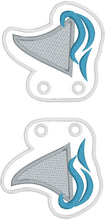 Shark Fin Shoe Wings embroidery design