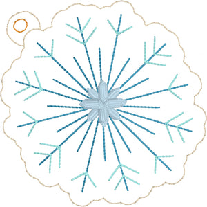 Snowflake Christmas Ornament for 4x4 hoops