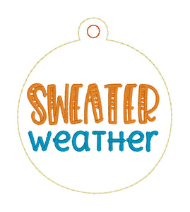 Sweater Weather Ornament Design - ITH project for 4x4 hoops