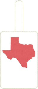 Texas Double Sided Luggage Tag Design for 5x7 Hoops