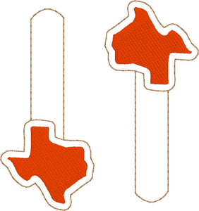 Tiny Texas snap tab In The Hoop embroidery design
