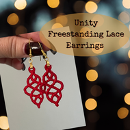 Boucles d'oreilles Unity FSL - Boucles d'oreilles en dentelle autoportantes In the Hoop