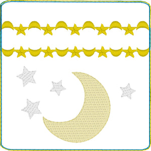 Bolsa con cremallera Luna y Estrellas 4x4