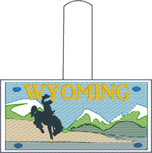 Wyoming Plate Embroidery Snap Tab