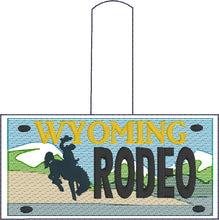 Wyoming Plate Embroidery Snap Tab