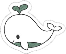 Whale Feltie embroidery design