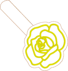 Rose Outline Snap Tab 4x4