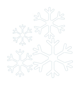 Simple Snowflake Applique Design - Four Sizes 5x7, 6x10, 8x8, 10x10