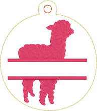Alpaca Christmas Ornament for 4x4 hoops