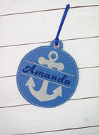 Anchor Personalized Ornament for 4x4 hoops
