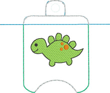 4x4 Baby Stegosaurus Dinosaur Themed Hand Sanitizer Holder EYELET VERSION In the Hoop Embroidery Project