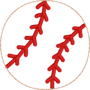 Baseball Feltie In the Hoop embroidery design