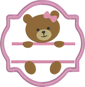 Parche de aplicación con nombre personalizado de oso