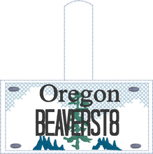 Oregon Plate Embroidery Snap Tab