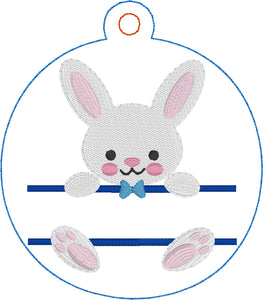 Ornements Bunny Boy et Bunny Girl pour cerceaux 4x4