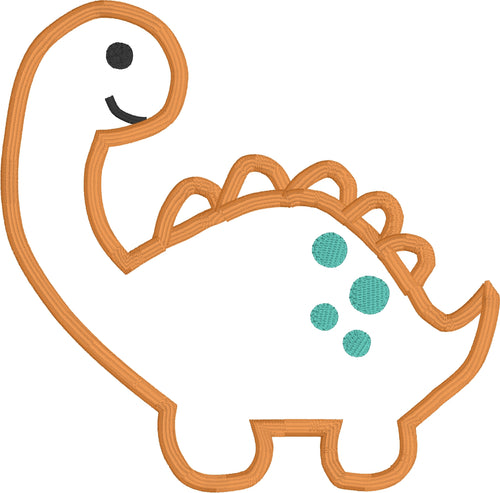 Brontosaurus Applique Design - 5x7 or larger hoops