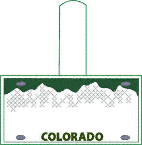 Pestaña a presión para bordado de placa de Colorado