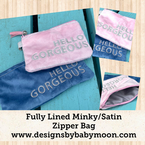 Hello Gorgeous Fully Lined Zipper Bags for your 5x7 and 6x10 hoops
