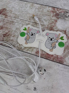 Koala Bears Stay On Cord Wrap ITH Snap Project 4x4 and 5x7