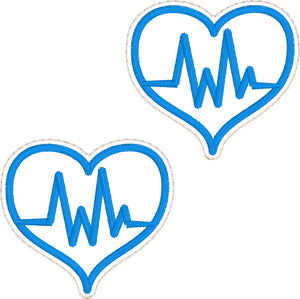 Diseño de bordado de enfermera EKG Heart Feltie