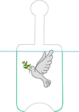 NEW SIZE Dove Hand Sanitizer Holder Snap Tab Version In the Hoop Embroidery Project 3 oz DT for 5x7 hoops