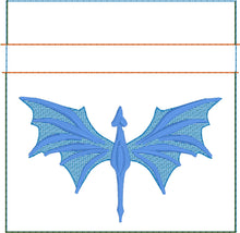 Diseño de bordado de bolsa con cordón de dragón en el aro- 4x4 y 5x7 y 6x10