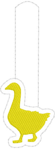 Tiny Duck snap tab embroidery design