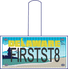 Delaware Plate Embroidery Snap Tab