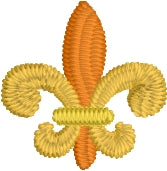 Diseño de bordado mini flor de lis