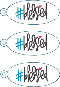 Hashtag Blessed Eyelet Tag