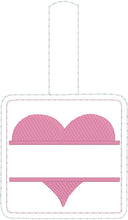Pestaña de presión Split Heart Etiqueta de bolsa personalizada para aros 4x4