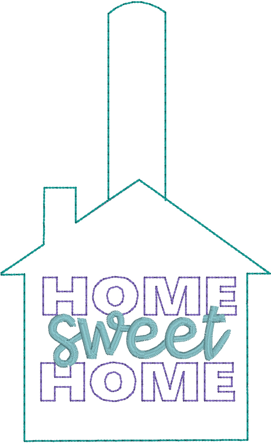 Home Sweet Home Snap Tab for 5x7 Hoops