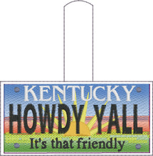 Kentucky Plate Embroidery Snap Tab
