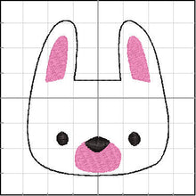 Bunny Patch Feltie embroidery design - Bunny Feltie Machine Embroidery File - Designs for Machine Embroidery - Felties - DIGITAL DOWNLOAD