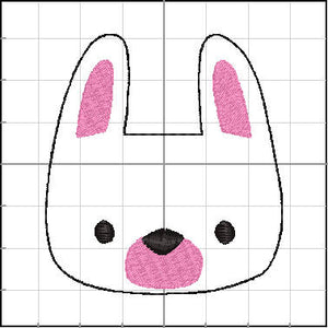 Bunny Patch Feltie broderie design - Bunny Feltie Machine Embroidery File - Dessins pour broderie machine - Felties - TÉLÉCHARGEMENT NUMÉRIQUE