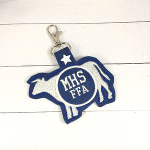 Monogramme BLANK Bull tag snap tab pour cerceaux 4x4