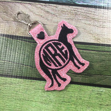 Monogram BLANK Horse tag snap tab for 4x4 hoops - Add your own lettering