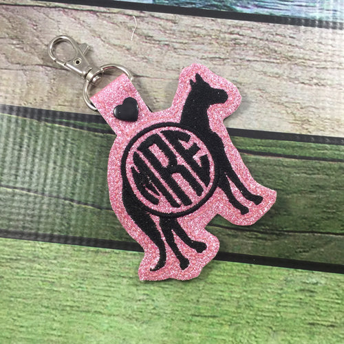 Monogramme BLANK Horse tag snap tab pour cerceaux 4x4 - Ajoutez votre propre lettrage