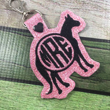 Monogram BLANK Horse tag snap tab for 4x4 hoops - Add your own lettering