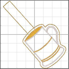 Moravian Coffee Cup snap tab for 4x4 hoops